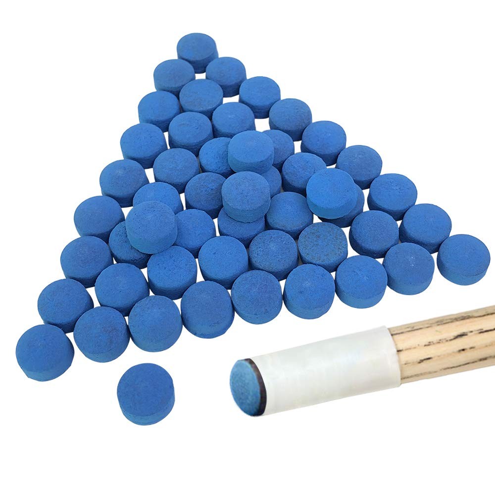 YuCool 50 Pieces Pool Billiard Cue Tips, One Size, Blue-50*Cue tips