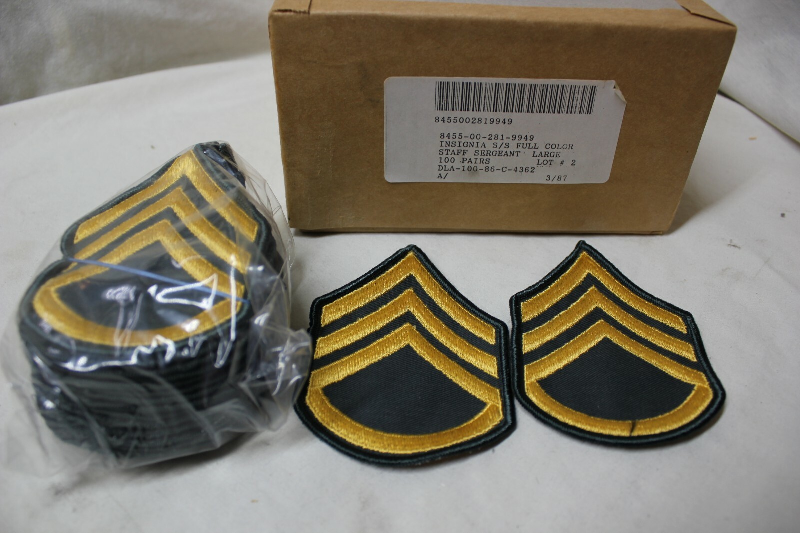 US Military Issue Patch ARMY Insignia Staff Sergeant 2 Patches S