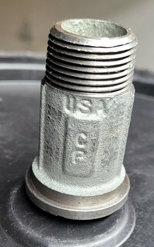 Straight Swivel for Gas Meters 3/4" MNPT x 2-3/4" Black iron Malleable fitting