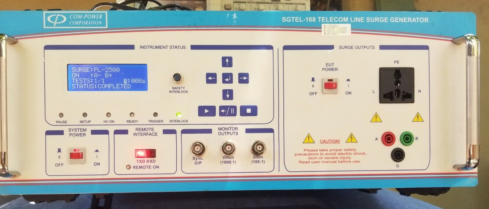Surge Transients Generator for FCC TIA-968-B testing WORKING! Com-Power SGTEL168