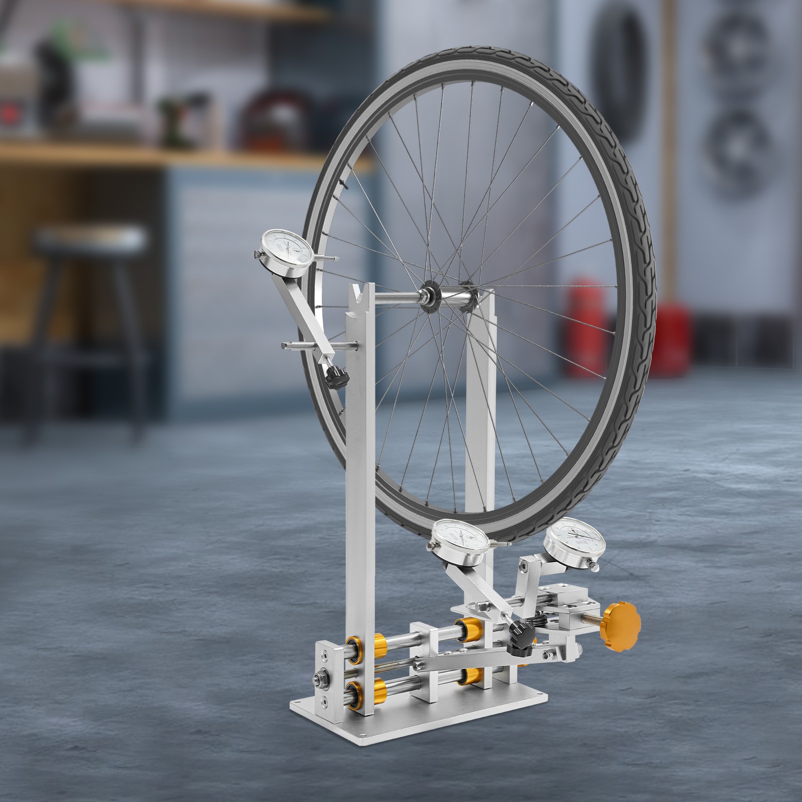 Bicycle Wheel Truing Stand Aluminum Alloy Bicycle Wheel Repair Tool Professional