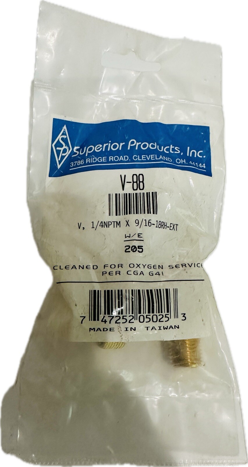 Superior V-88 Equivalent to Western 205 Oxygen Gas Flow Valve 200 psig CGA-022