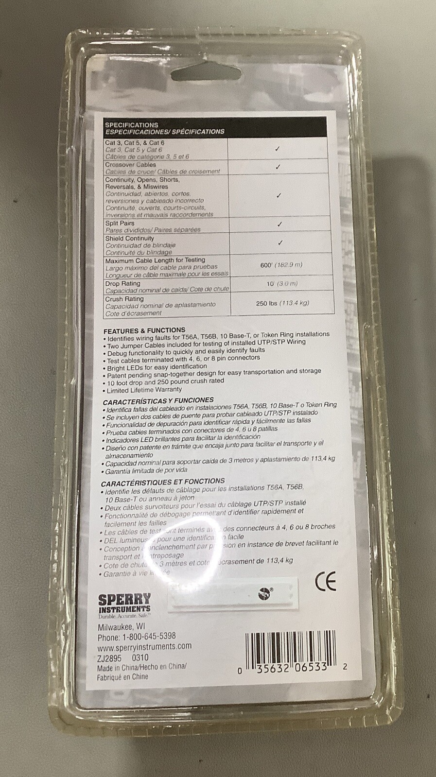 Sperry Instruments TT64200 UTP/STP Cable Tester (b484)