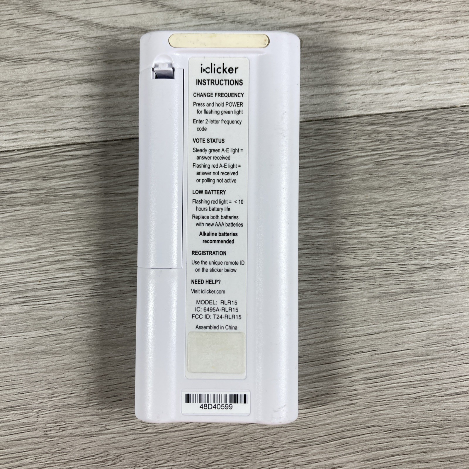 iClicker Plus RLR15 Student Classroom Response System Remote Control