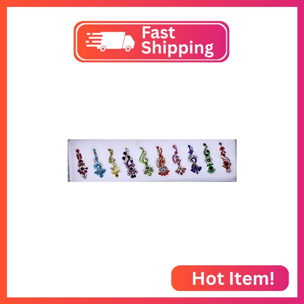 Bollywood Designer Bindis Premium Crystal Jewels Metallic Bindi Stickers Tattoos