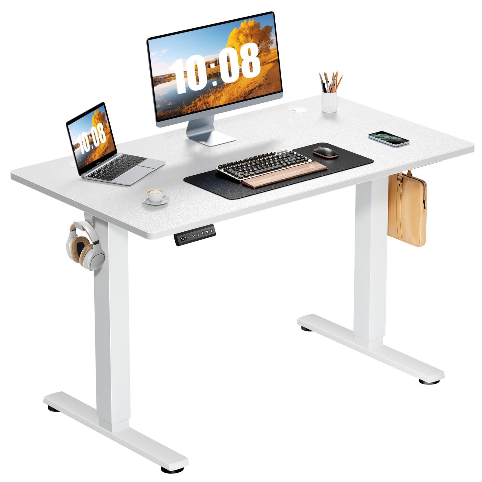 Sweetcrispy Electric Standing Desk Adjustable Height, 40x24 Inch Sit Stand Up...