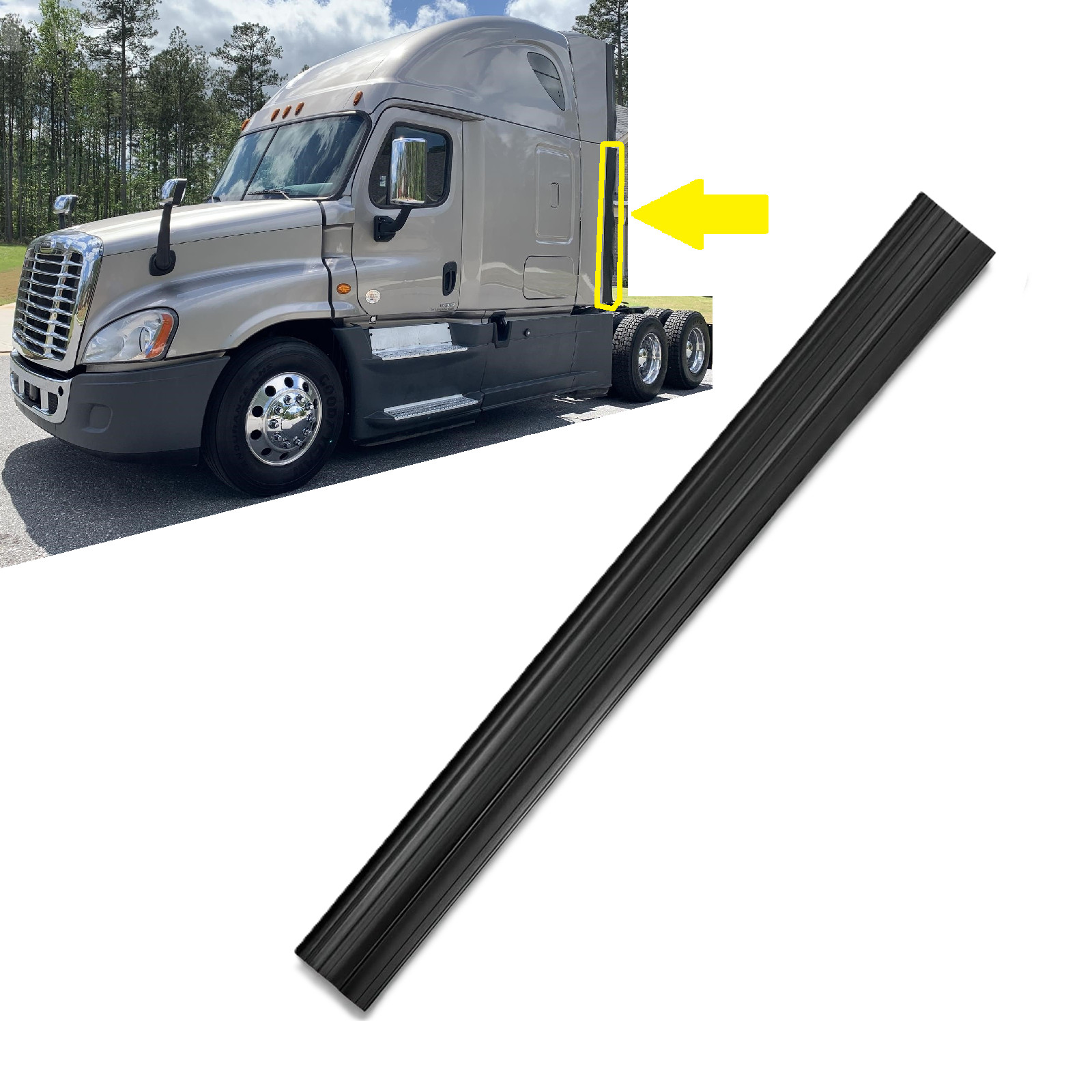 Rear Lower Cab Fairing Extension for 2008–2017 Freightliner Cascadia Driver Side