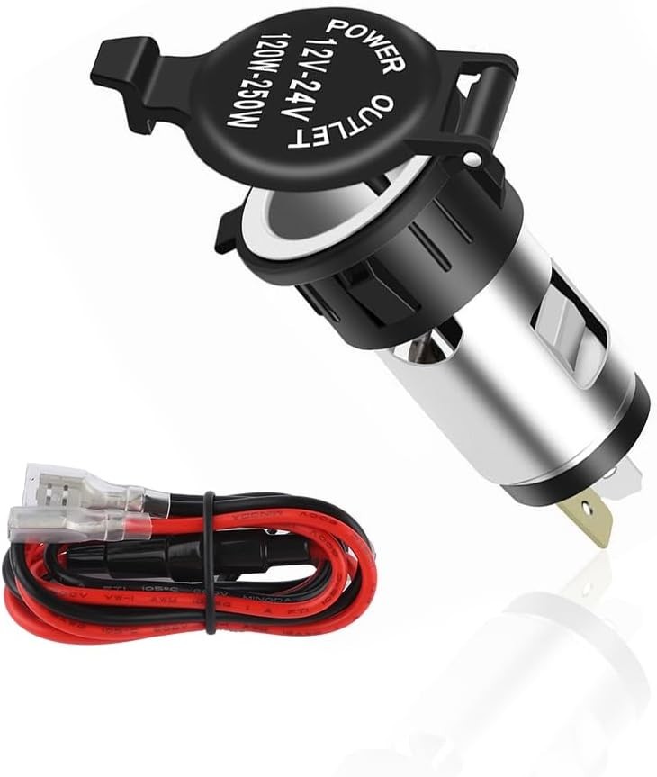 Heat Resistant Universal Cigarette Lighter Socket with Extension Cable Included
