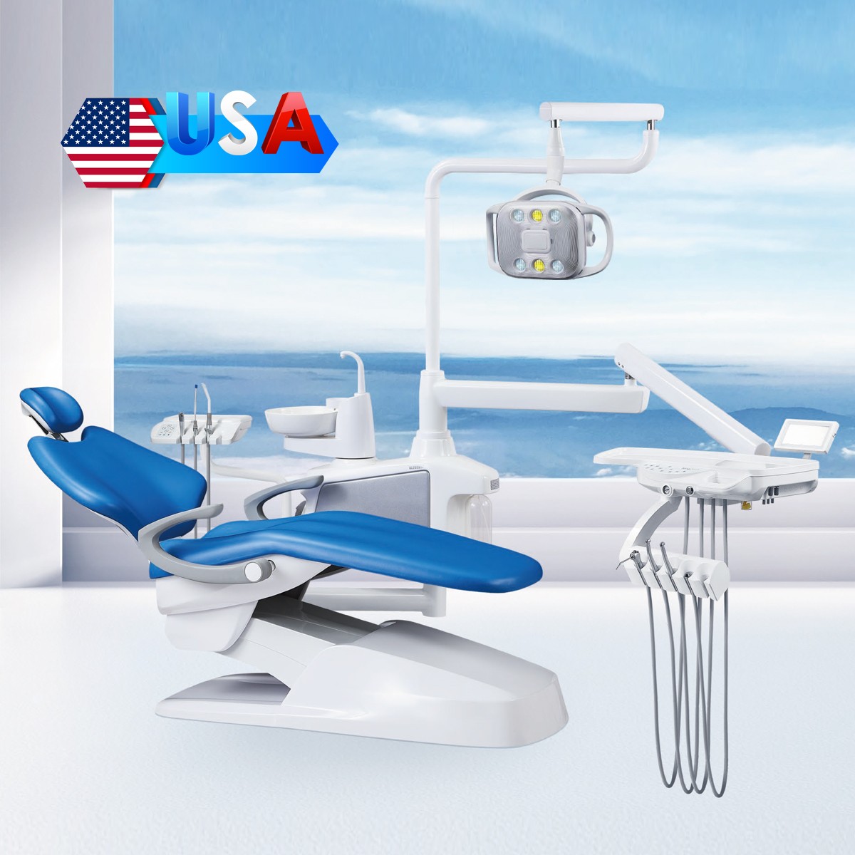 Dental Chair Unit Computer Controlled DC Motor /Dental Delivery Unit System Cart