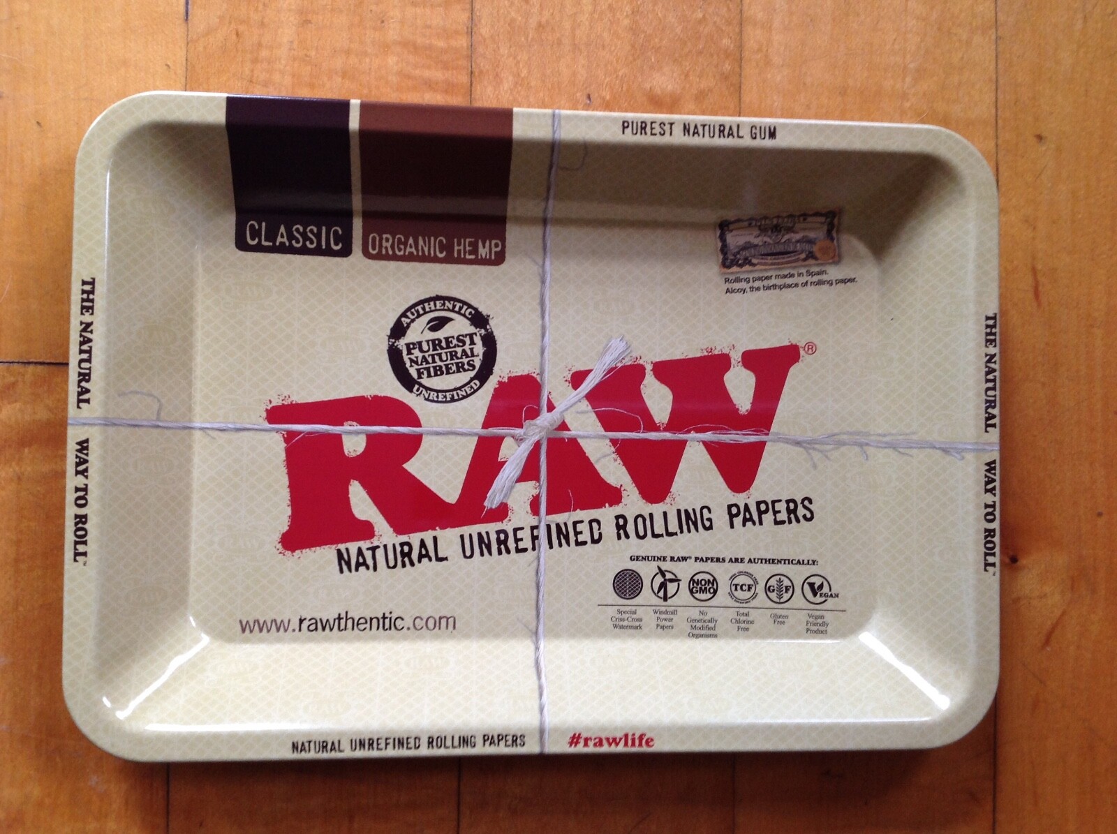 RAW "MINI" Rolling TRAY Vintage Style Metal Small Rolling Tray 7 x 5 Authentic