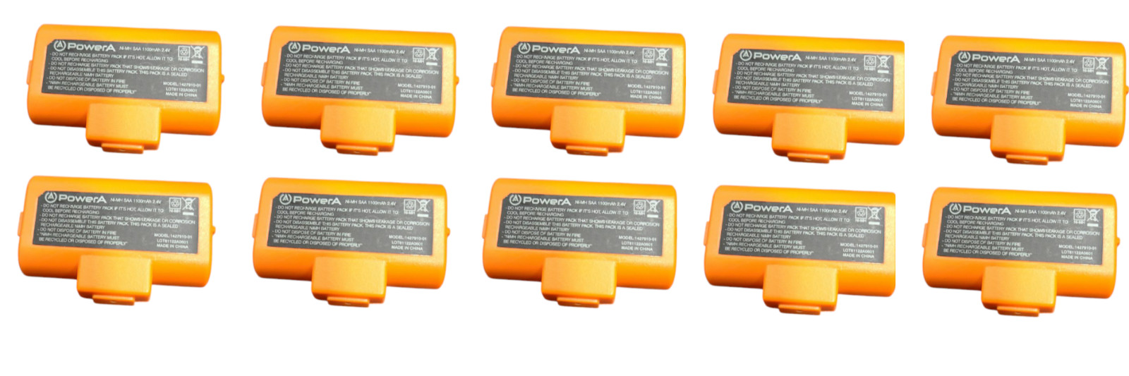 LOT OF 10 PowerA Rechargable Battery Model 1427910-1 Xbox  Series S/X Orang 2.4V