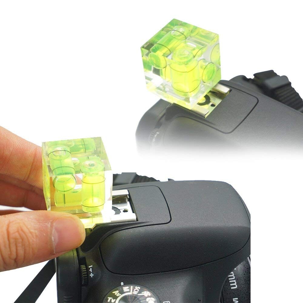 Hot Shoe Level Three Axis Bubble Spirit Level Camera Level Standard Shoe Mount