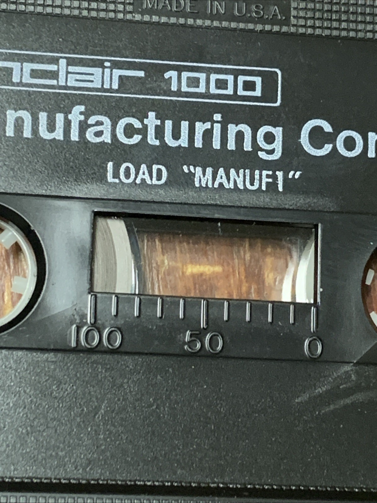 Timex Sinclair 1000 Manufacturing Control Computer Cassette Tape - Vintage