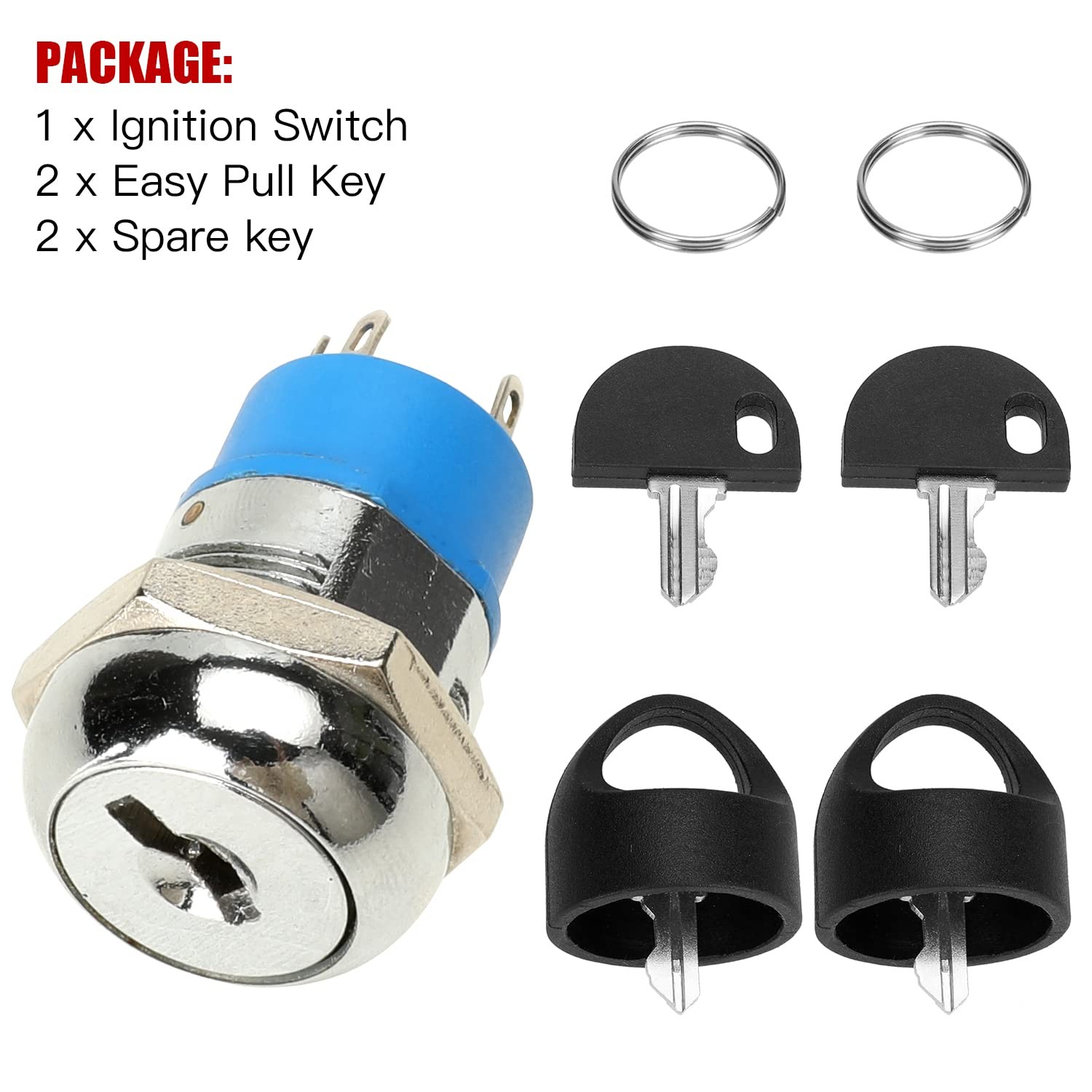 GREHUA Ignition Switch & Easy Pull Key Compatible with Mobility Silver