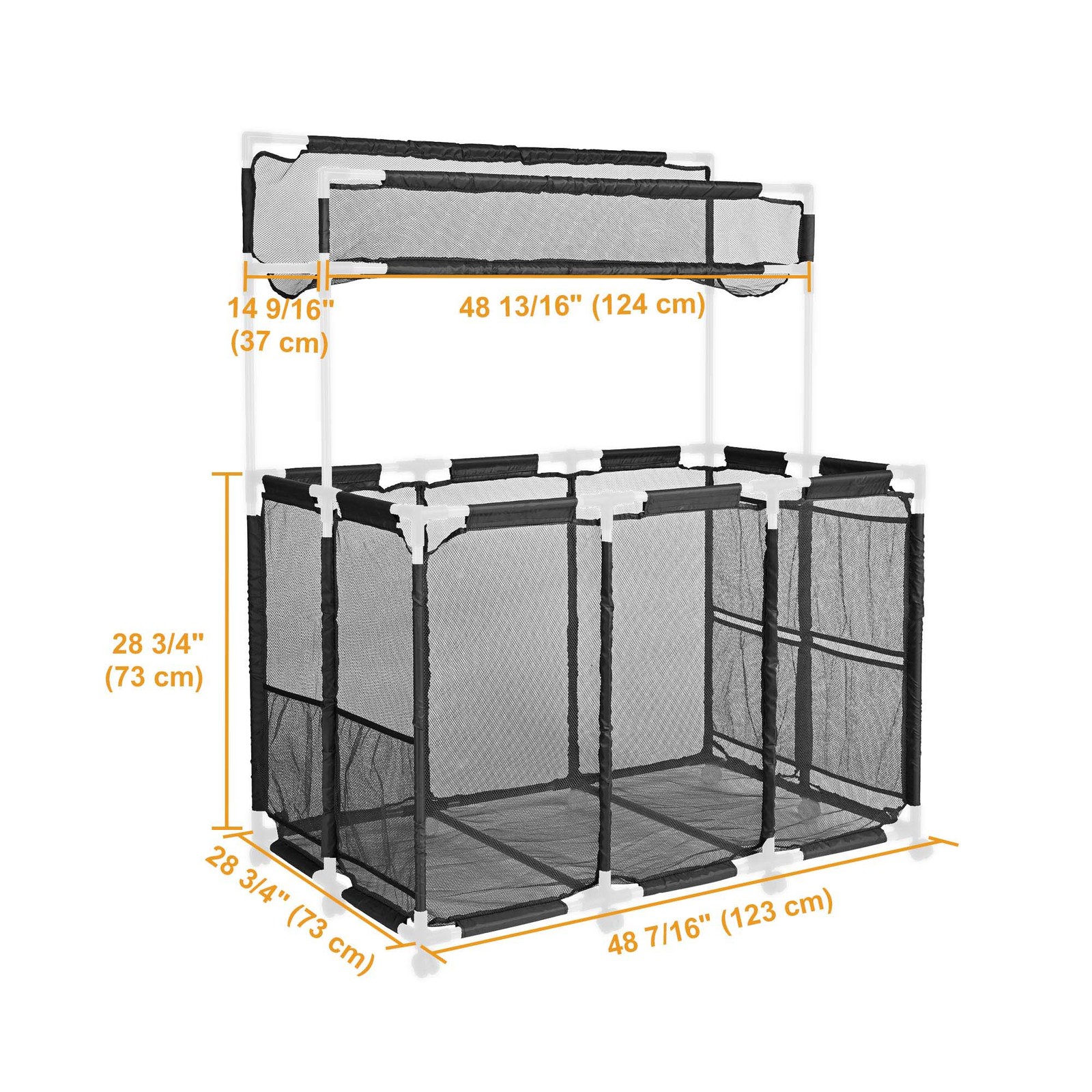 Yescom Mesh Cover Replacement Mesh Pool Storage Bin XX-Large Double Decker Black