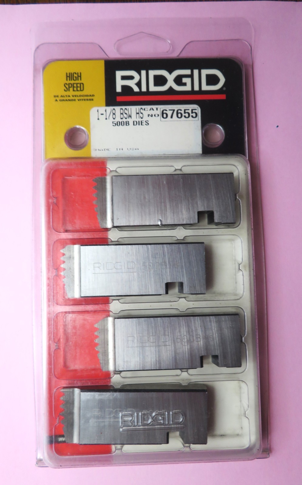 Ridgid 67655 High Speed 500B   1-1/8 BSW Bolt Dies  (British Standard Whitworth)