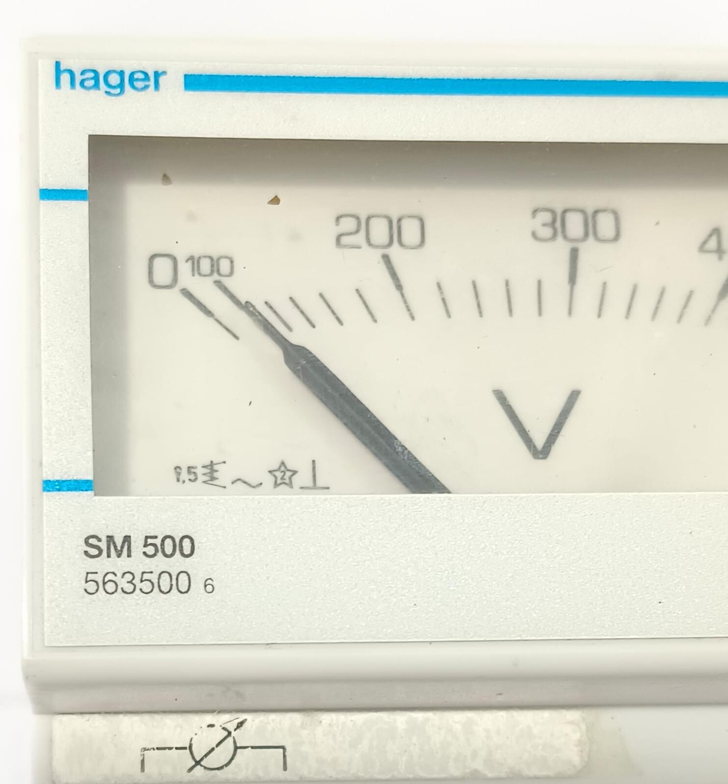 HAGER SM500 Analogie voltmeter 0-500V