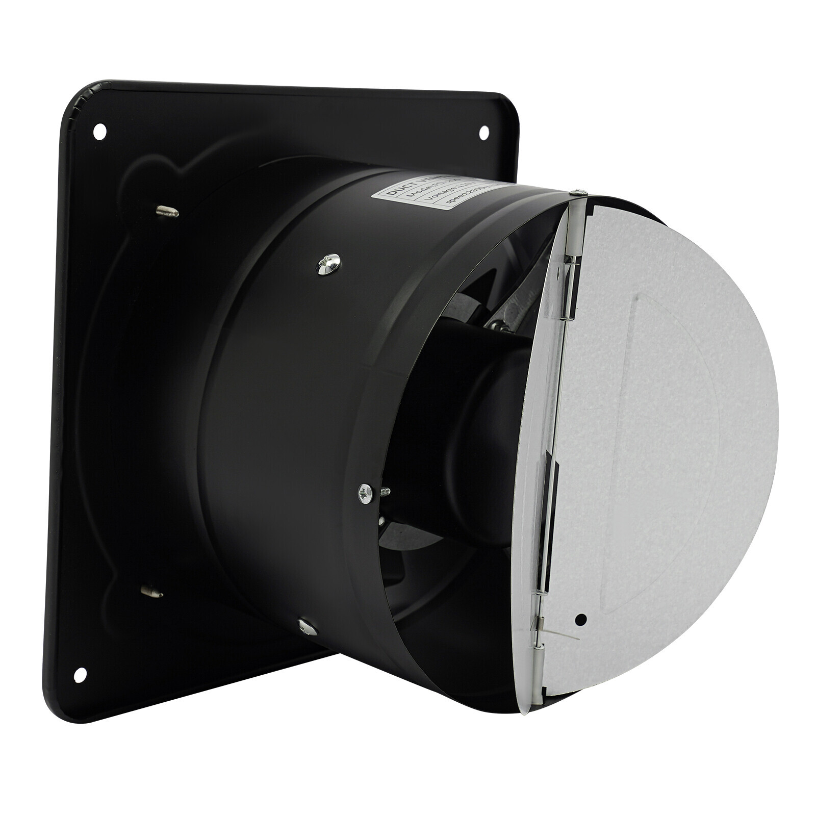 8" Exhaust Fan Portable Kitchen Ventilation Fan Wall Mount with Backdraft Damper
