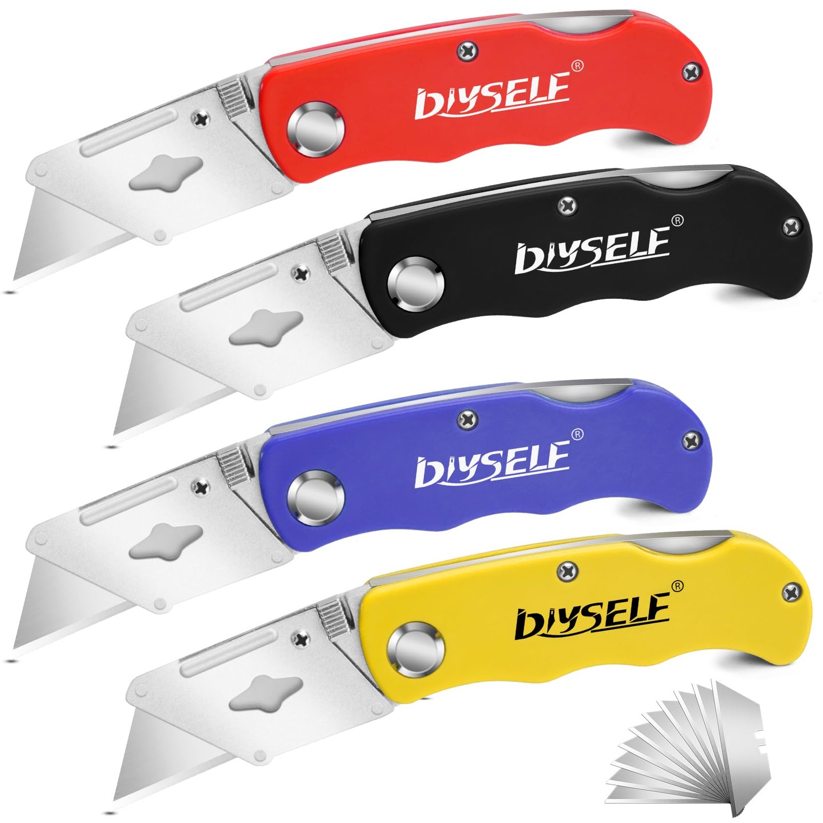 4 Pack Utility Knife, Box Cutters for Light Duty Purposes, Razor Knife Utility,