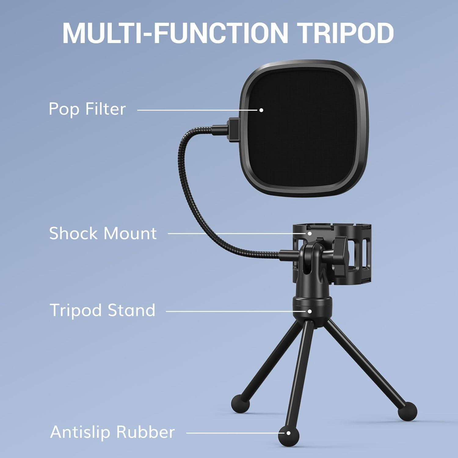 TONOR TC-777 Podcast Microphone, USB Computer Microphone, Cardioid Condenser PC