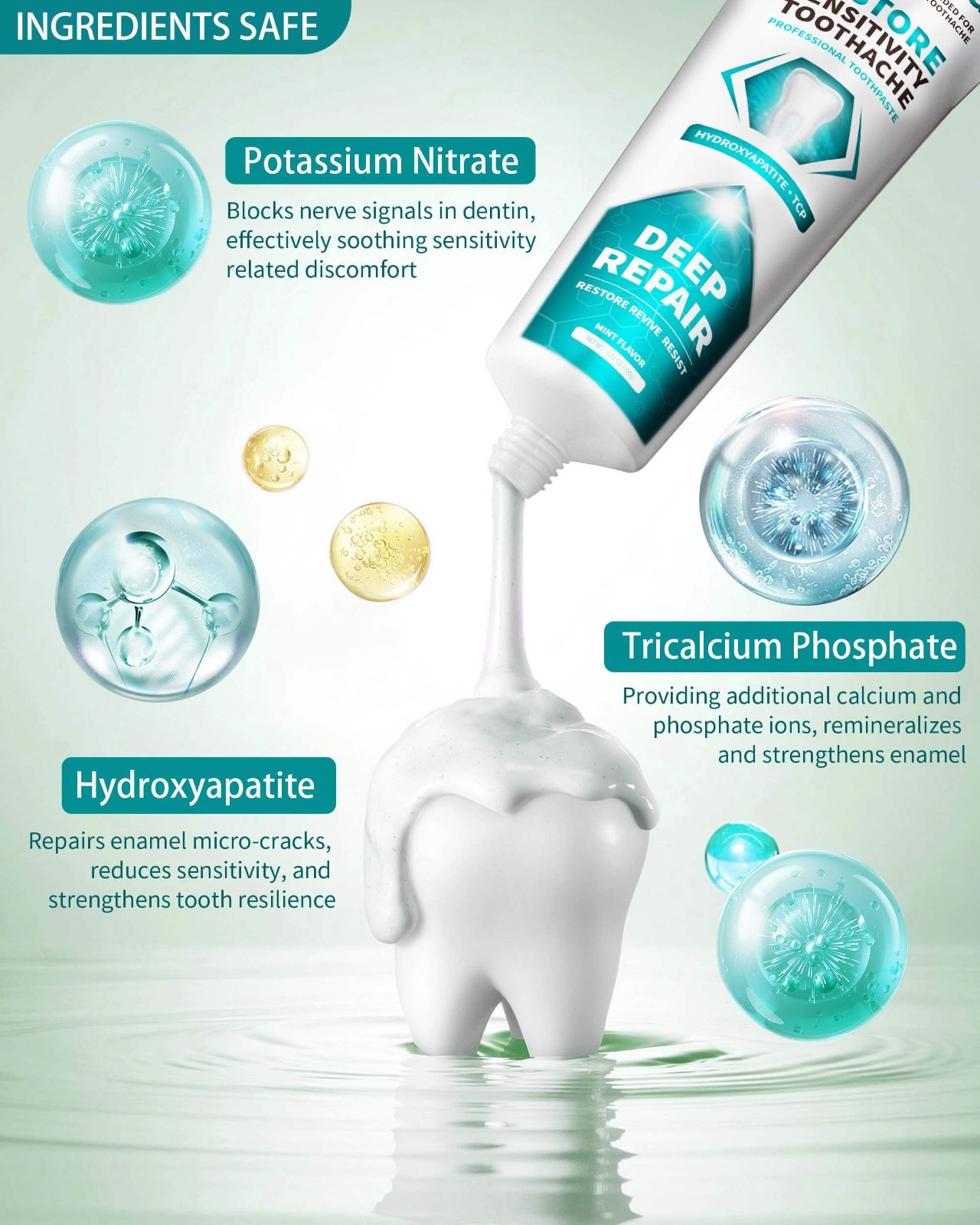 Leovita Repairing Sensitivity & Toothache Relief Toothpaste | Hydroxyapatite