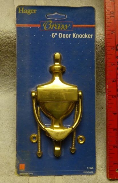 ** Hager - SOLID BRASS - 6 inch DOOR KNOCKER - UNUSED new old stock - CD7670-