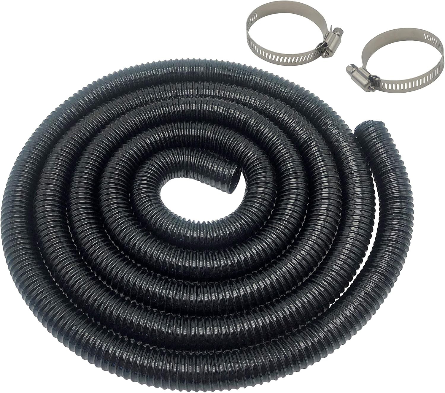 SLAIR ID 3/4 Inch Corrugated Pond Tubing Hose PVC Aquarium Black