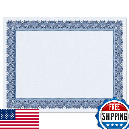 Elite Blue Parchment Certificate Paper 25pk - Laser/Inkjet, 8.5x11, 70lb