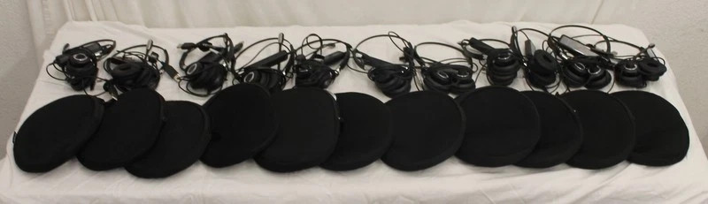 Lot of 11 Jabra BIZ 2400 II USB Dual-Ear Headsets with Cases