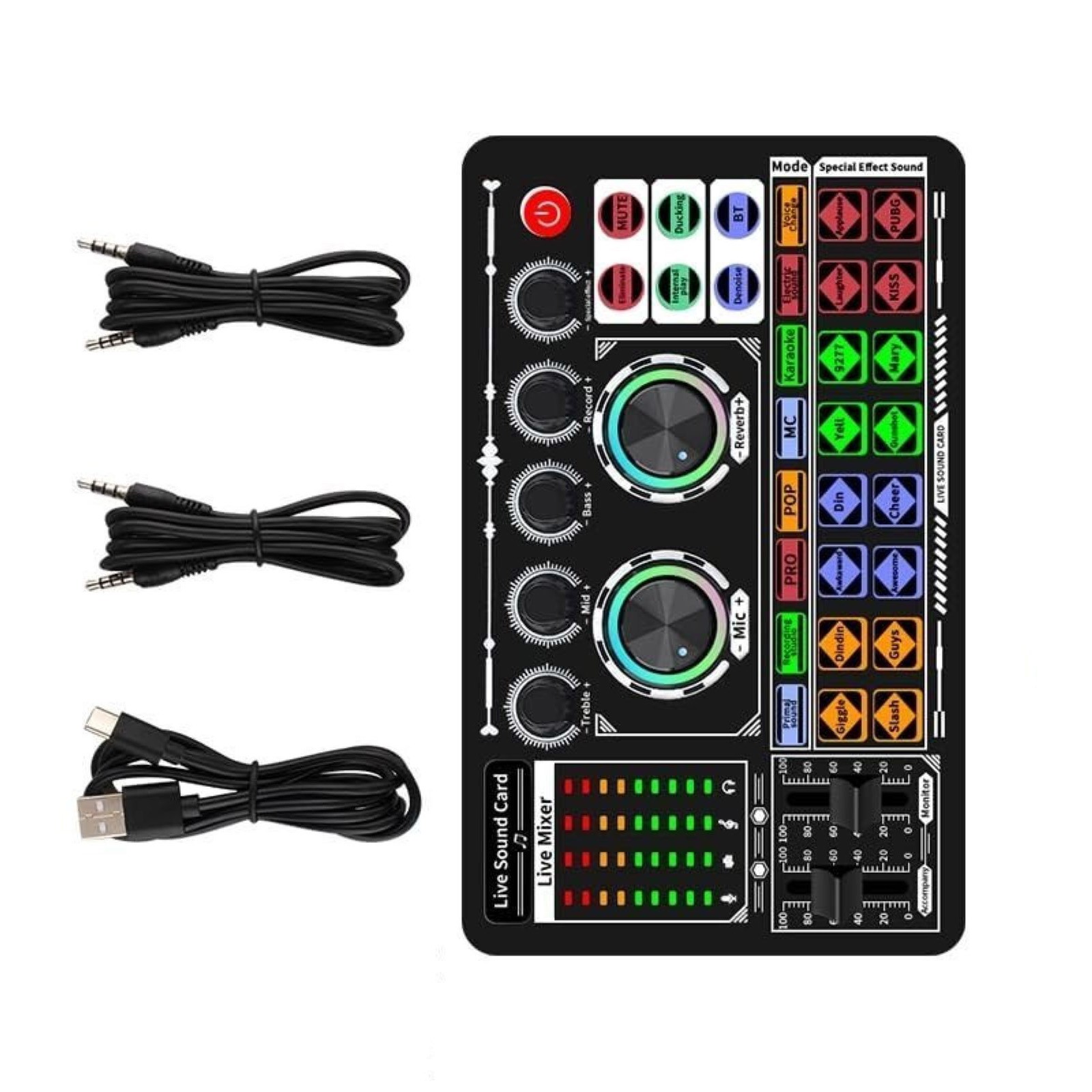 Universal F999 Live Sound Card For Win/Mac OS/Android/IOS Wide compatibility