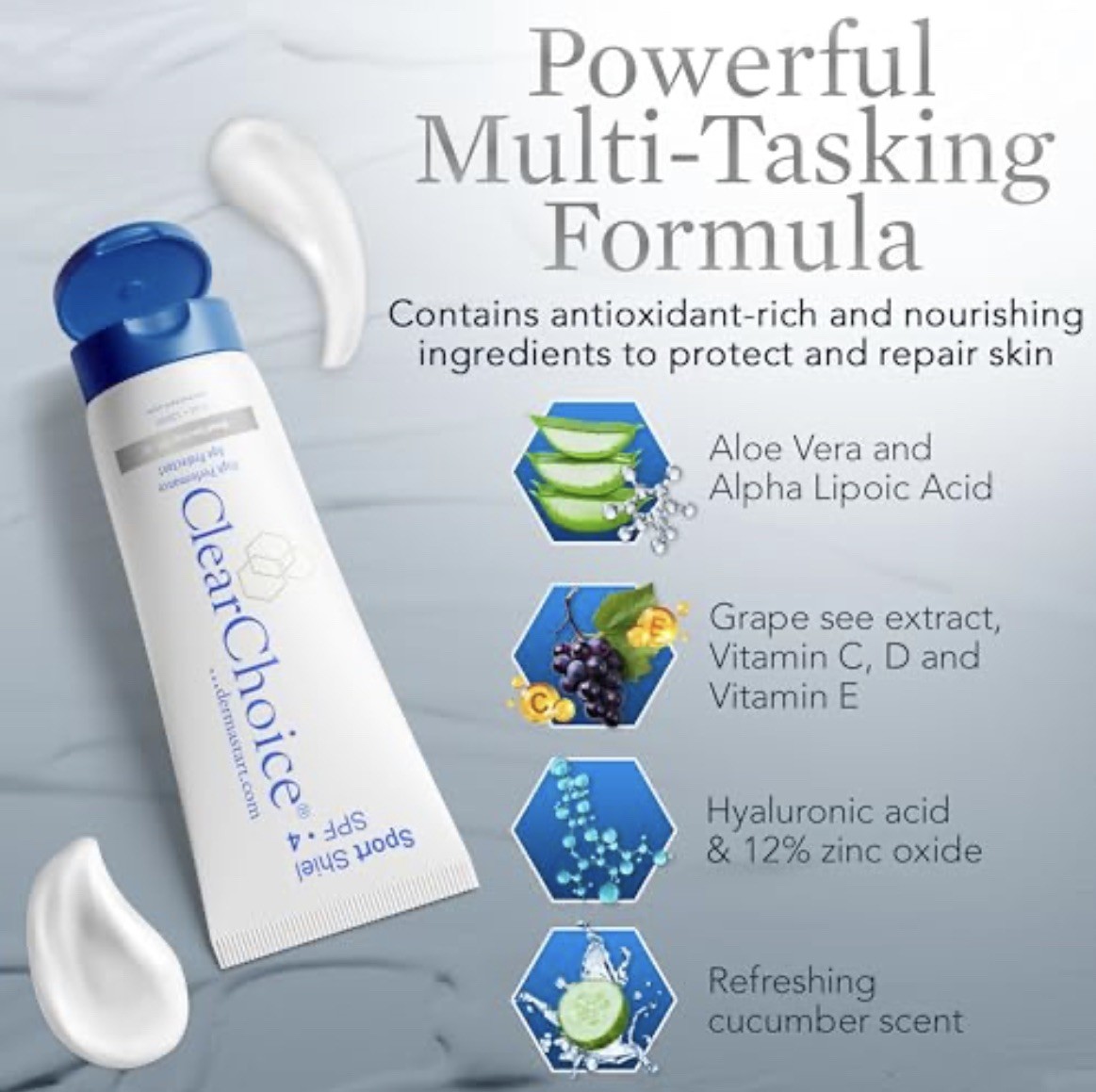 Clear Choice Sunscreen for Face SPF 45 Light Moisturizer - 4OZ-