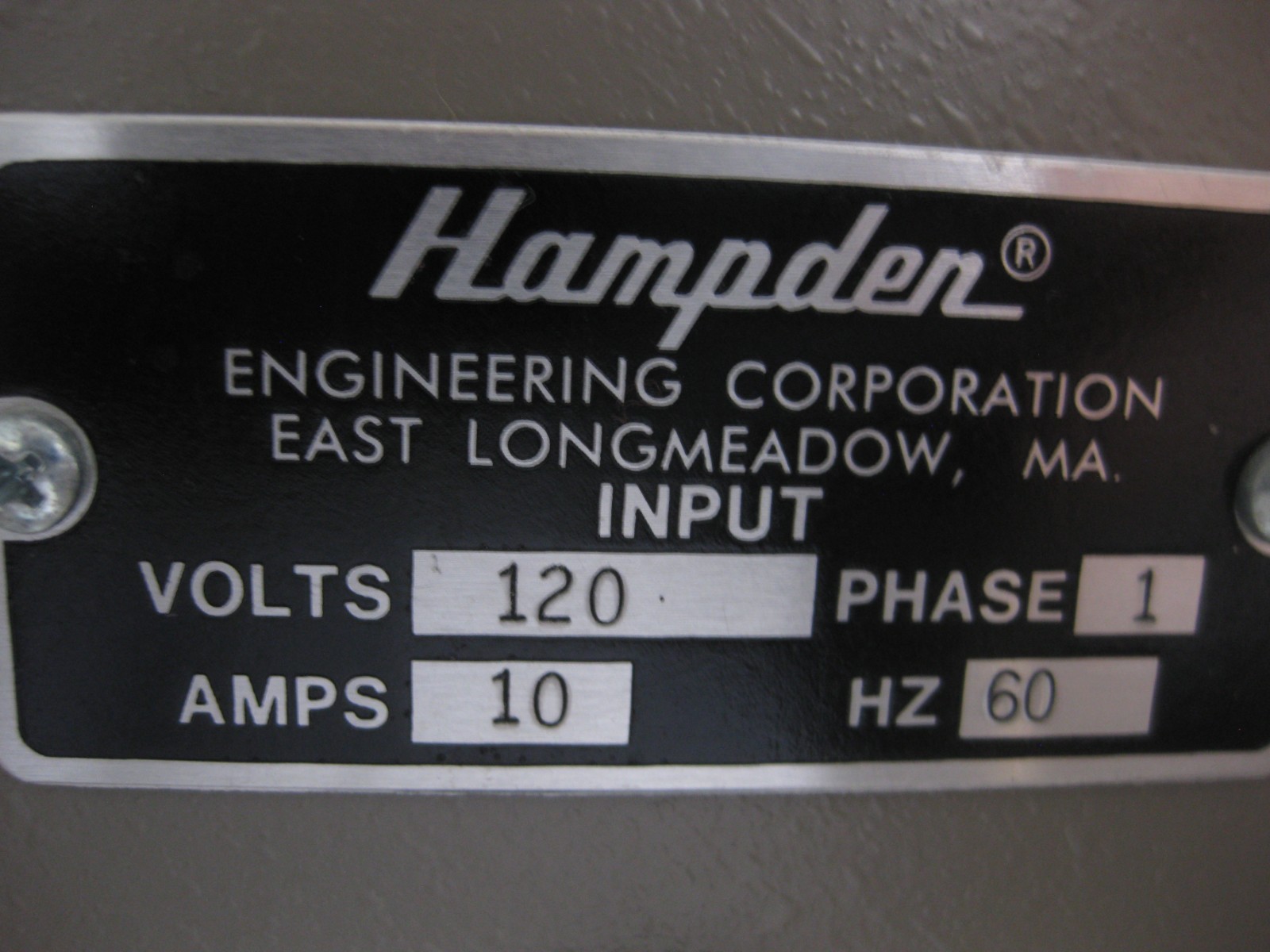 Hampden Model H-ACCS-1A Air Conditioning Control System Trainer