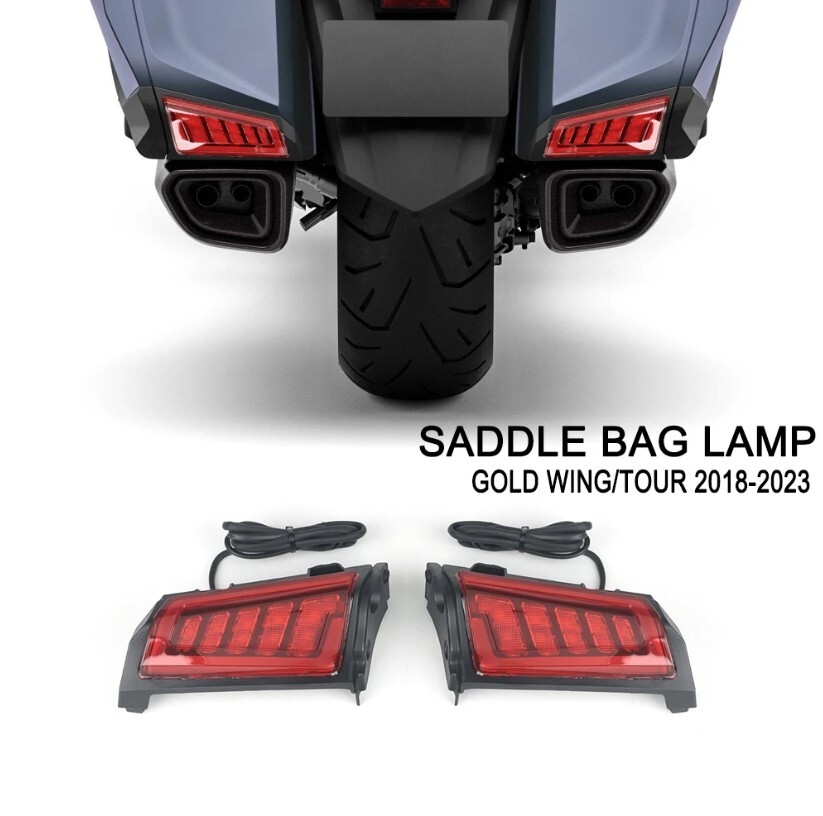 Motorcycle Rear Saddlebag Dynamic LED Lights For Honda Goldwing GL1800 2018-2024