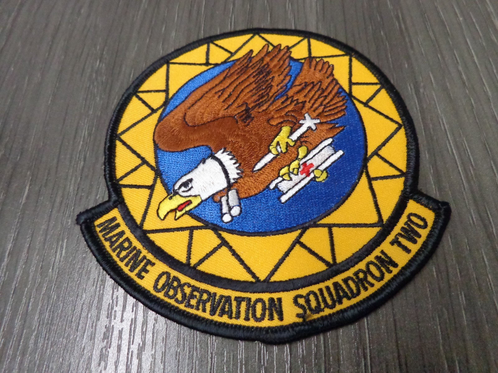 Marine Corps Observation Squadron VMO-2 Patch TAN COLOR NEW