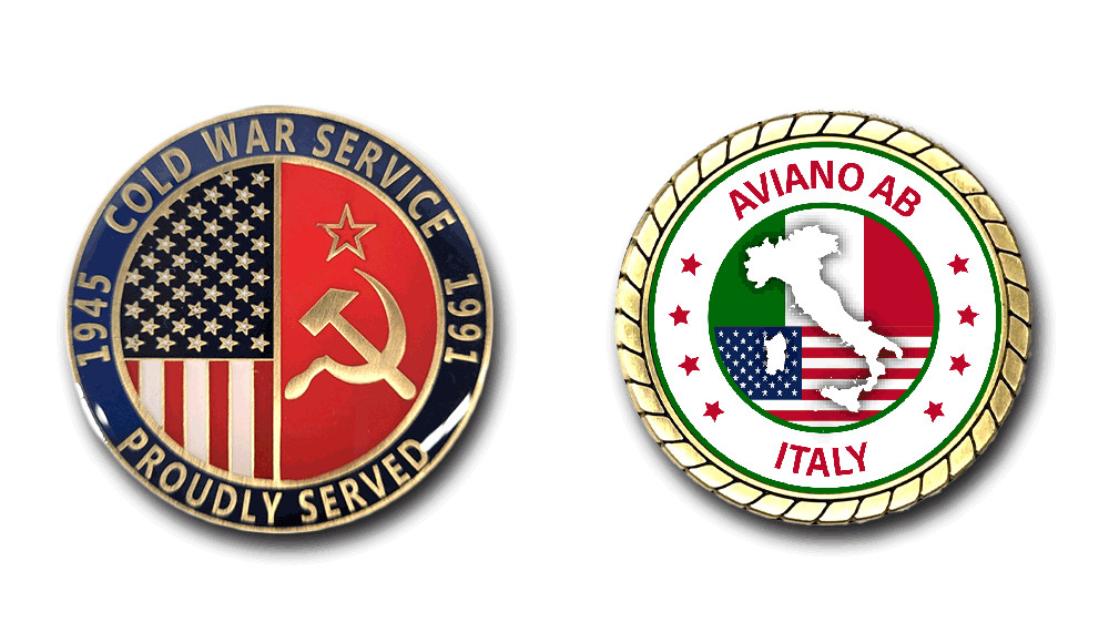 Aviano AB Italy Cold War Service Challenge Coin