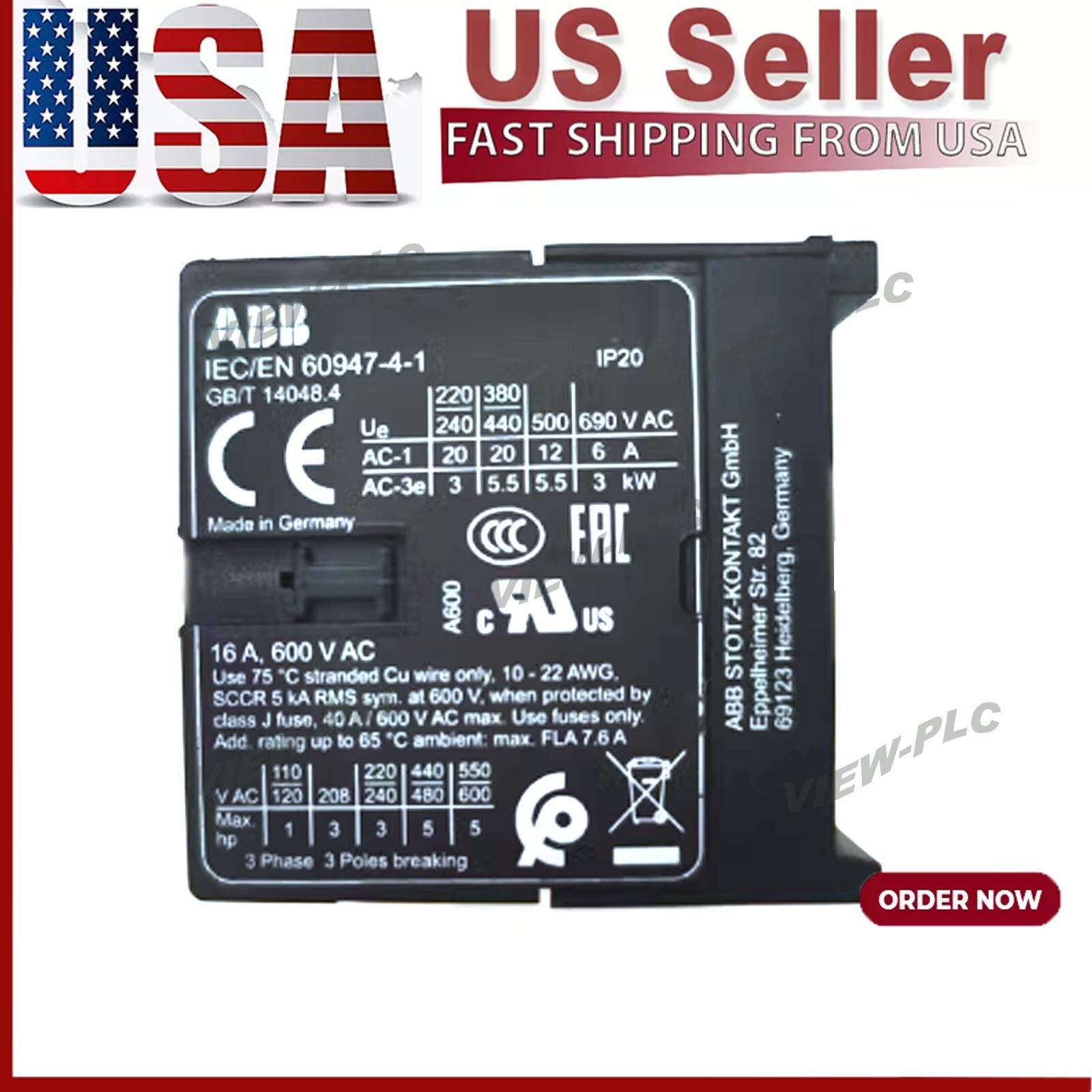 ABB IEC/EN60947-4-1 Contactor New In Box US Free TAX