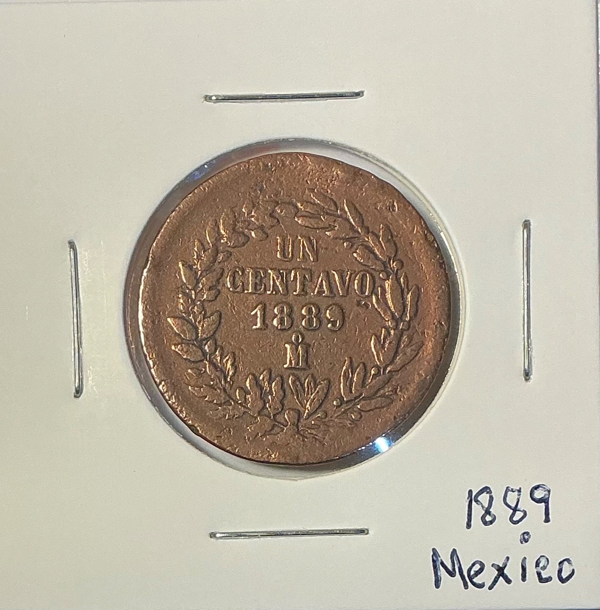 MEXICO  1889  1  CENTAVO  COIN  VF  CONDITION  CIRCULATED