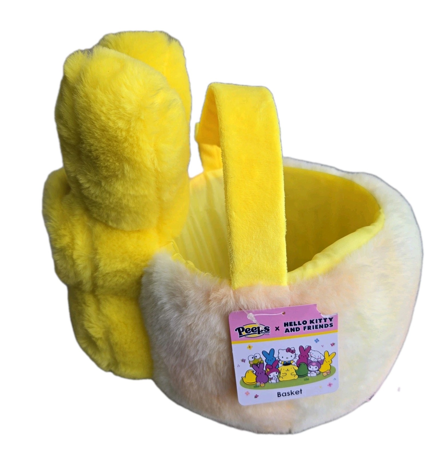 NEW Peeps x HELLO KITTY Easter Basket w/ Handle Bunny Rabbit Plush Basket Blue