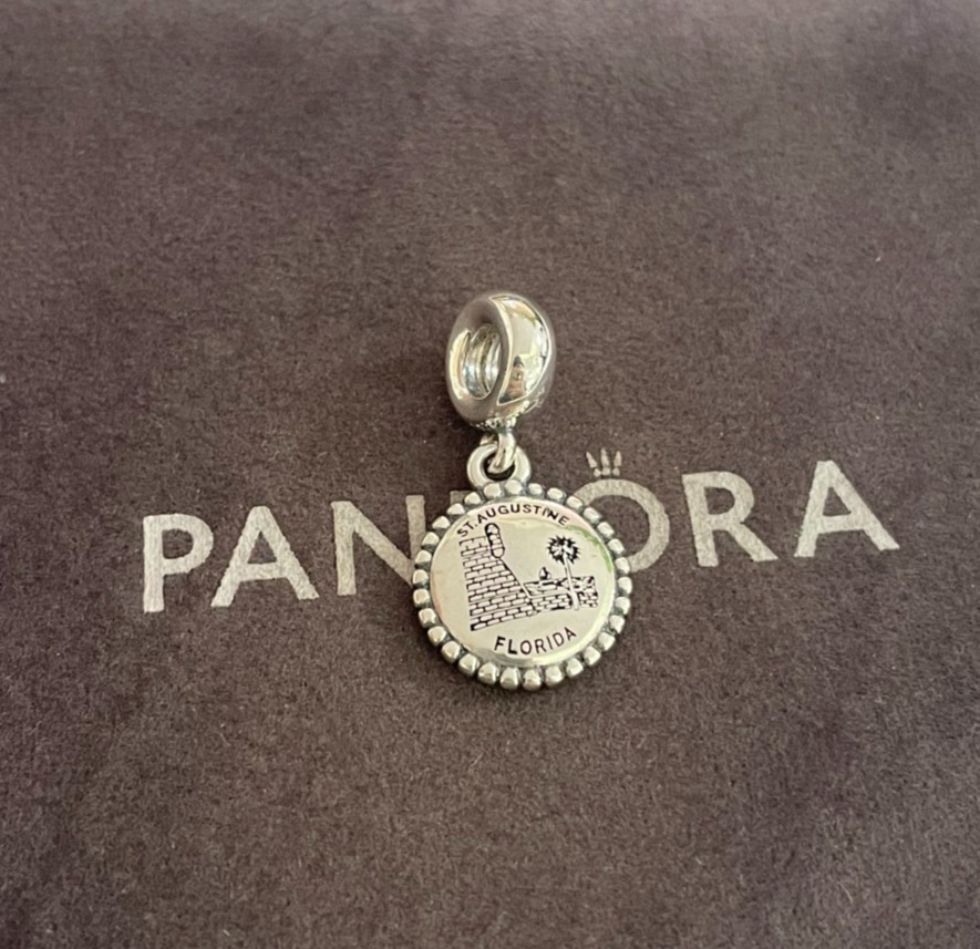 Pandora St. Augustine Florida Dangle Charm Pendant S925 Sterling Silver Jewelry