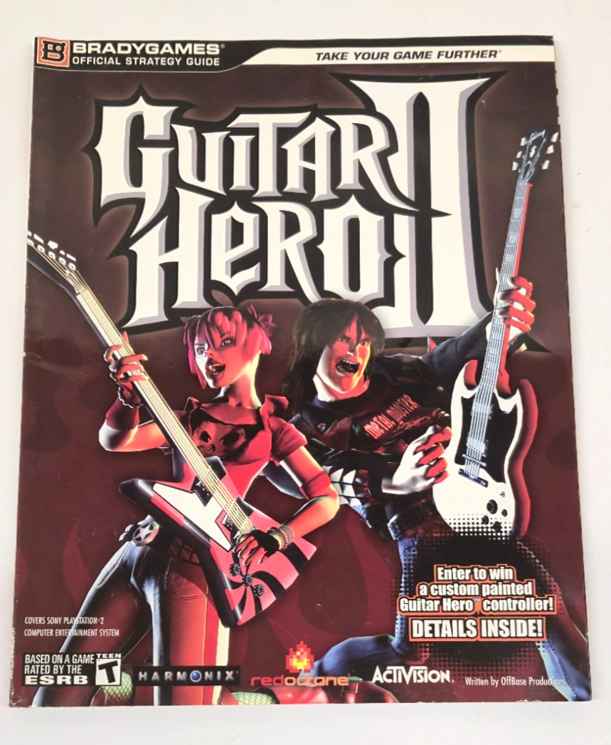 Guitar Hero II 2006 Official Strategy Guide by BradyGames PlayStation 2 VGC