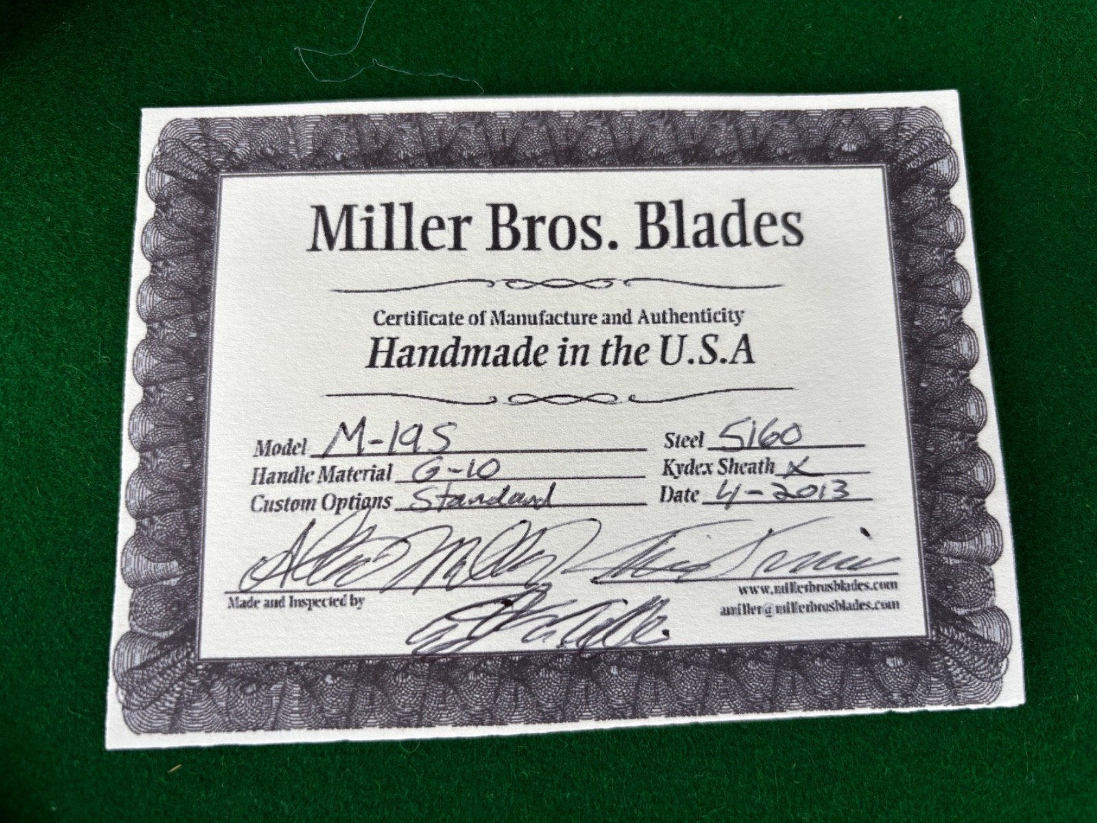 MILLER BROS BLADES, Model M-19S, in NEW condition!