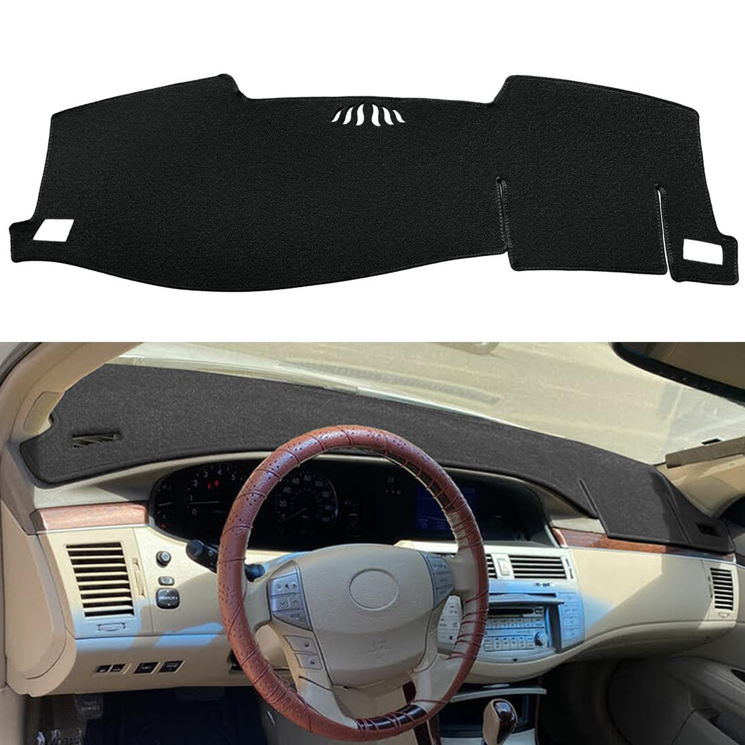 Dash Cover Mat Fit for Toyota Avalon 2005-2010 (Black) F101 | with Speaker Cu...