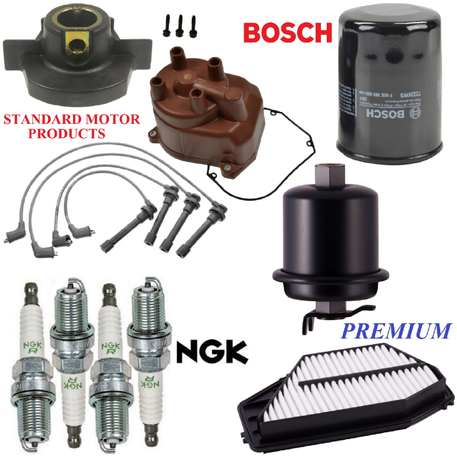Tune Up Kit Filters Cap Wire Spark Plugs For HONDA ODYSSEY L4 2.3L 1998