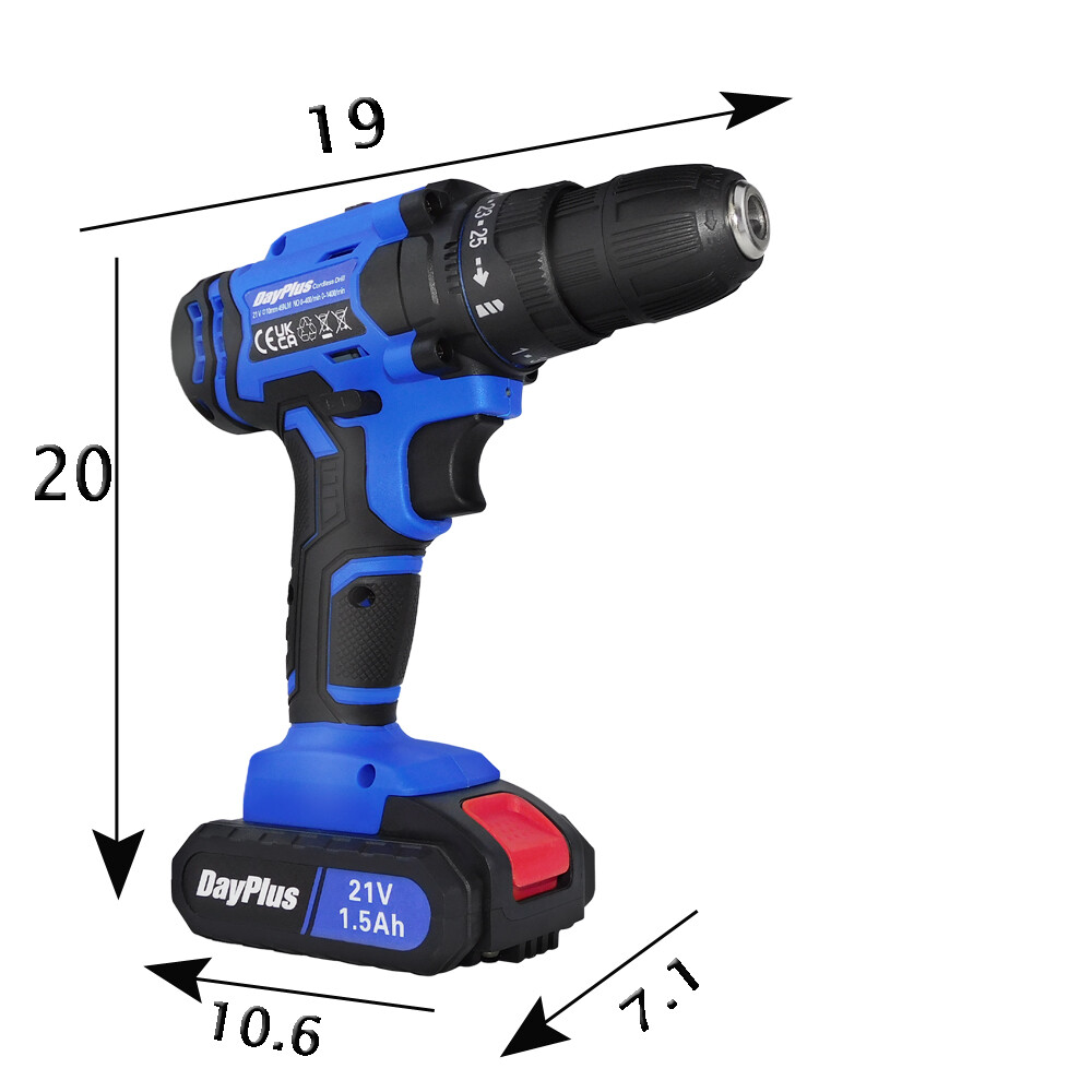 Combi Electric Cordless Drill Driver 21V W/Accessories and 2 Batteries & charger