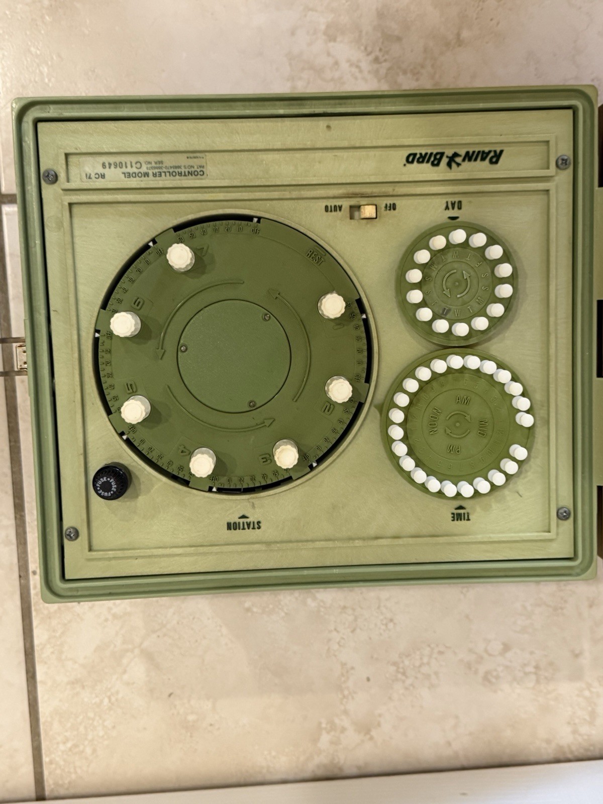 Rainbird RC7I Controller Untested No Power Cord