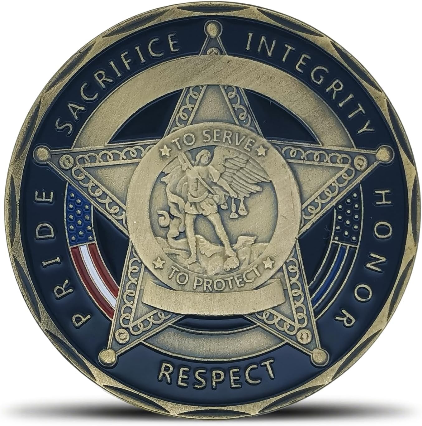 Saint Michael Challenge Coin Police Law Enforcement Father's Day Gift for Dad