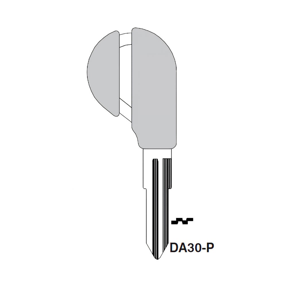 DA30-P Plastic Head Key Blank Nickel