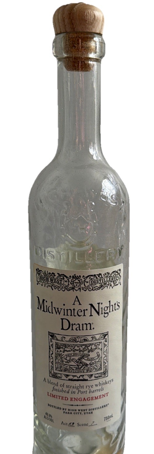 High West Distillery A Midwinter Nights Dram Act 13 Scene 7 Empty Bottle