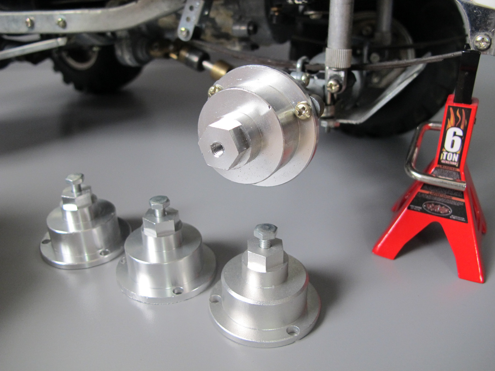 Tamiya 1/10 Toyota Bruiser Mountaineer 1/10 4pcs Billet Wheel Adapter Set Hub