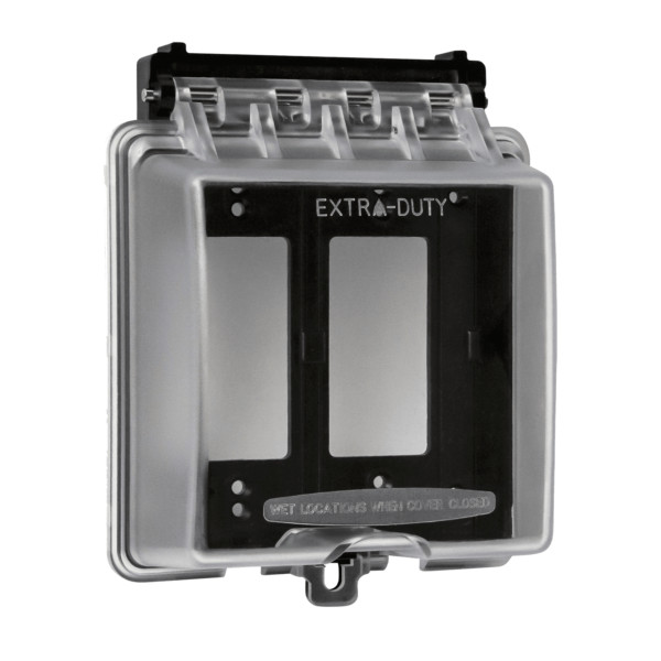 Weatherproof GFCI / Outlet In Use Outdoor Clear Bubble Cover- 2 Gang- ( 20 Pack)